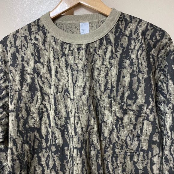 Vintage Made In USA Camouflage Shirt 80’s Large Brown Green Pattern Long Sleeve - Picture 2 of 5